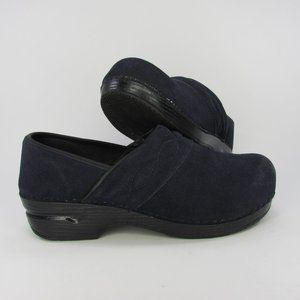 Land's End Blue Suede Clogs Womens Sz10D